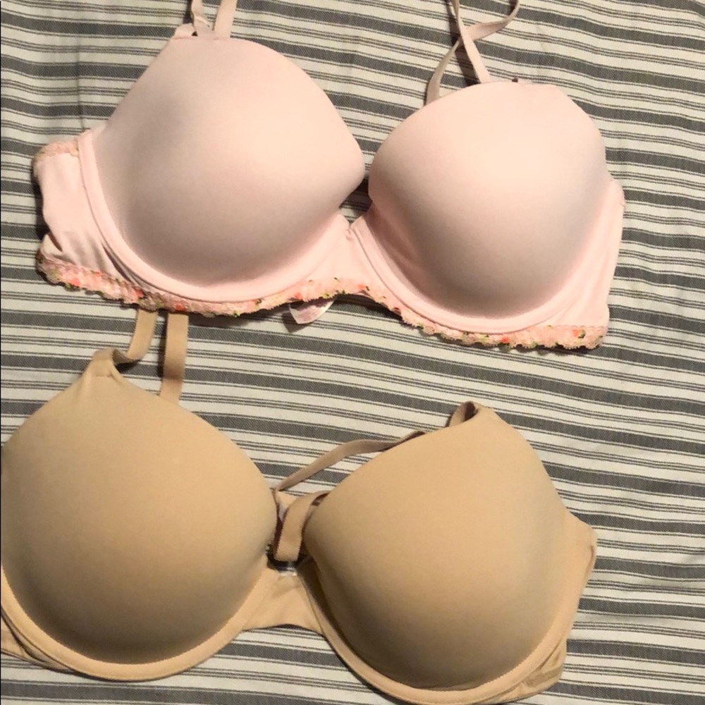 Two PINK bras 36D